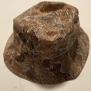 Authentic Burberry Bucket Hat Snakeskin Print